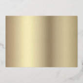 フォトスイート16誕生日モダンブラック実在金ゴールド 箔招待状 (裏面)