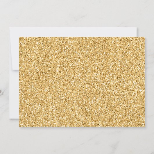 フォトスイート16誕生日-キス金ゴールドブラック 招待状 (裏面)