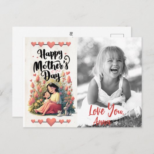 *~*フォトスウィートお洒落ハート母の日AP72 シーズンポストカード (正面/裏面)