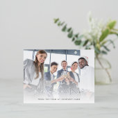 フォトスエレガントクリプトメリークリスマス実在 箔シーズンポストカード (立ち正面)