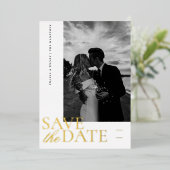 フォトスエレガントクリプト日付の保存 箔シーズンカード (立ち正面)