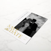 フォトスエレガントクリプト日付の保存 箔シーズンカード (回転した状態)