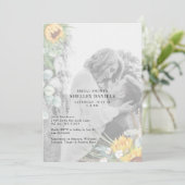 フォトスエレガントマフラワーフローラブライダルシャワー 招待状 (スタンド正面)