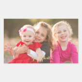 フォトスカスタムテパーソナライズされたィッカーシートの作成 長方形シール (正面)