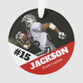 フォトスカスタムポーツ記念オーナメントサッカー オーナメント (正面)