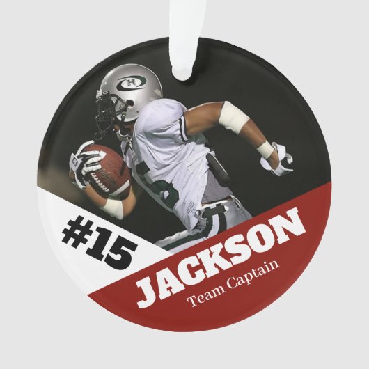 フォトスカスタムポーツ記念オーナメントサッカー オーナメント (正面)