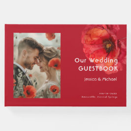フォトスカーレットペタルエレガンス付き ゲストブック