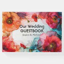 フォトスカーレットペタルエレガンス付き ゲストブック