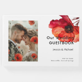 フォトスカーレットペタルエレガンス付き ゲストブック