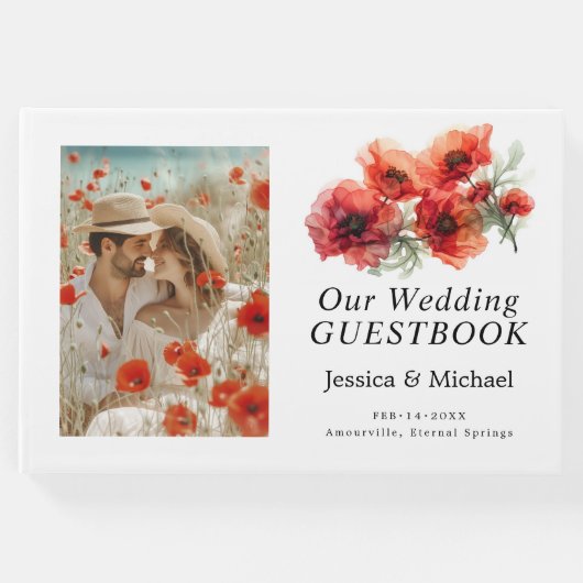 フォトスカーレット花弁セレナーデ付き ゲストブック (正面)