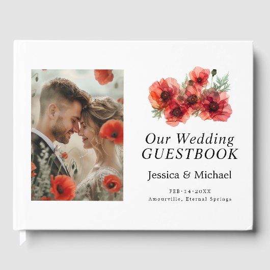 フォトスカーレット花弁セレナーデ付き ゲストブック (正面)