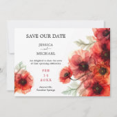 フォトスカーレット花弁セレナーデ付き 招待状 (正面)