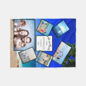 フォトスキャッターコラージュビーチウェアファミリー フリースブランケット (正面(横))