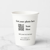 フォトスキャンの取得QR追加Webサイトの電子メールアドレスd 紙コップ (裏面)