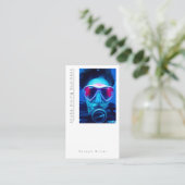 フォトスキューバダイビングショップビジネスモダンカー 名刺 (スタンド正面)