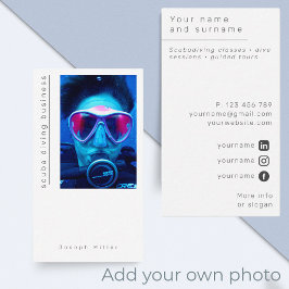 フォトスキューバダイビングショップビジネスモダンカー 名刺