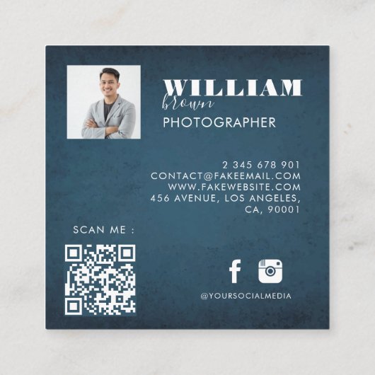 フォトスクウェア名刺 スクエア名刺 (裏面)