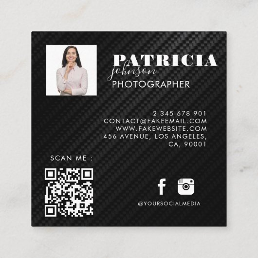 フォトスクウェア名刺 スクエア名刺 (裏面)