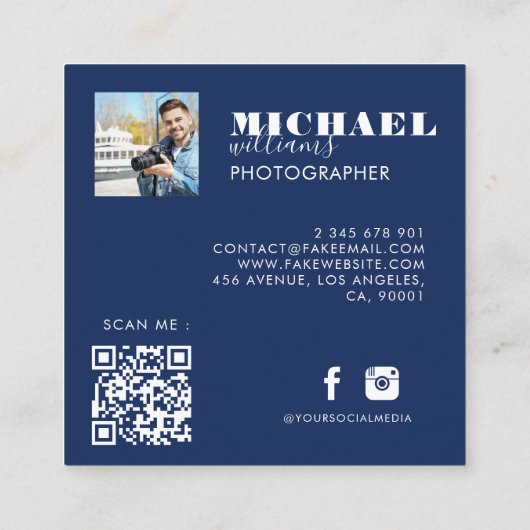 フォトスクウェア名刺 スクエア名刺 (裏面)