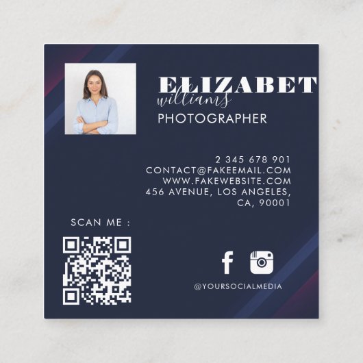 フォトスクウェア名刺 スクエア名刺 (裏面)