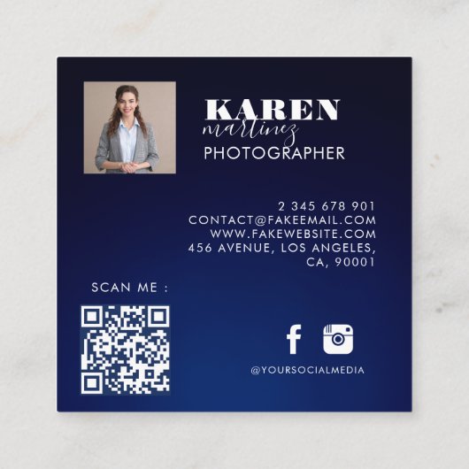 フォトスクウェア名刺 スクエア名刺 (裏面)