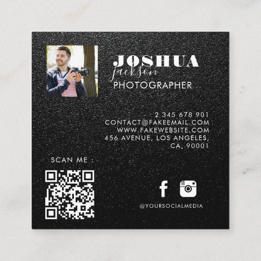 フォトスクウェア名刺 スクエア名刺 (裏面)