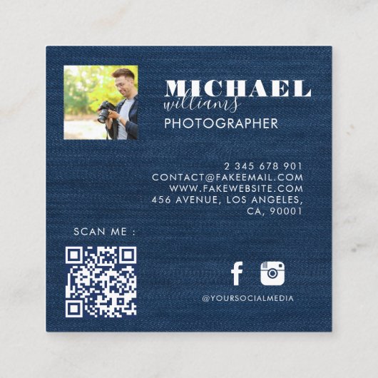 フォトスクウェア名刺 スクエア名刺 (裏面)