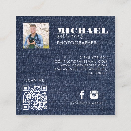 フォトスクウェア名刺 スクエア名刺 (裏面)