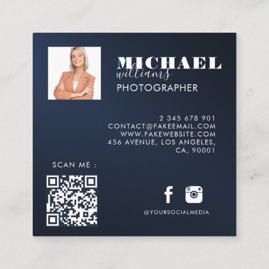 フォトスクウェア名刺 スクエア名刺 (裏面)