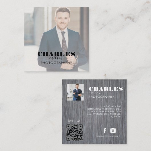 フォトスクウェア名刺 スクエア名刺 (正面/裏面)