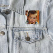 フォトスクエアパーソナライズされたカスタムボタン 缶バッジ (インサイチュ)