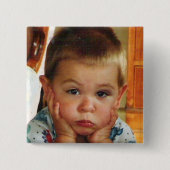 フォトスクエアパーソナライズされたカスタムボタン 缶バッジ (正面)