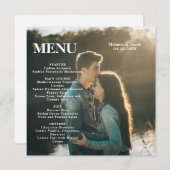 フォトスクエア結婚のメニューを結合 メニュー (正面/裏面)