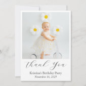 フォトスクモダンリプト誕生日サンキューカード サンキューカード (正面)
