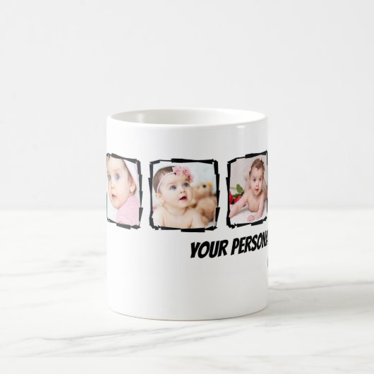 フォトスクライブフレームパーソナライズされた コーヒーマグカップ (中央)