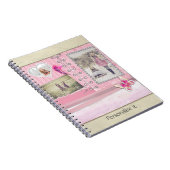 フォトスクラップブックページの色合い（ピンク） ノートブック (右側)