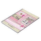 フォトスクラップブックページの色合い（ピンク） ノートブック (左側)