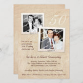 フォトスクラップブック記念日パーティの招待状 招待状 (正面/裏面)