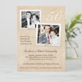 フォトスクラップブック記念日パーティの招待状 招待状 (スタンド正面)