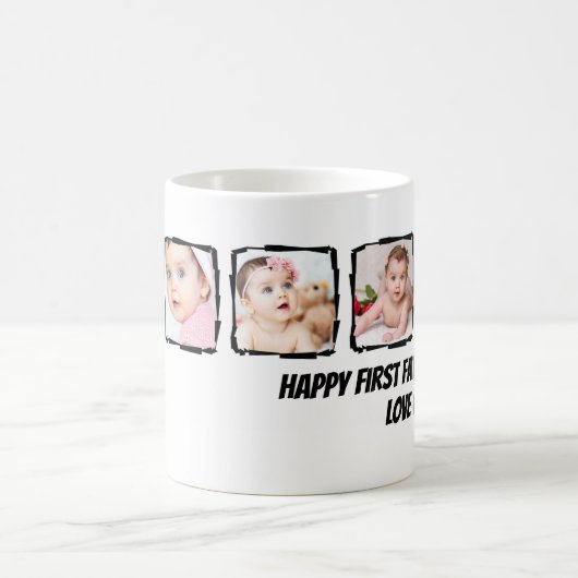 フォトスクリブパーソナライズされたルフレーム父の日 コーヒーマグカップ (中央)