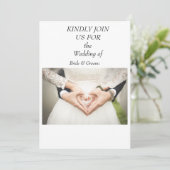 フォトスクリプエレガントトのカスタムウェディング招待状 招待状 (スタンド正面)