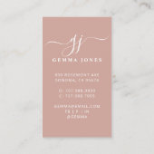 フォトスクリプエレガントトモノグラムプロフェッショナル 名刺 (裏面)