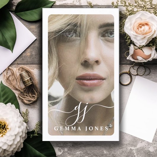 フォトスクリプエレガントトモノグラムプロフェッショナル 名刺