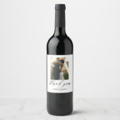 フォトスクリプトありがとうござ結婚う写真 ワインラベル (正面)