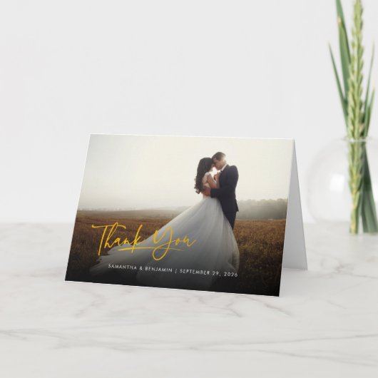 フォトスクリプトのエレガント新規作成 サンキューカード (正面)