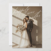 フォトスクリプトの後にQRコードが幸せに結婚なる 案内状 (正面)