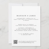 フォトスクリプトの後にQRコードが幸せに結婚なる 案内状 (裏面)