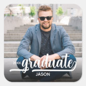 フォトスクリプトはっきりした大学院生 スクエアシール (正面)