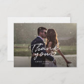 フォトスクリプトエレガントな結婚式 サンキューカード (正面/裏面)