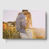 フォトスクリプトエレガントシグネチャー結婚ブラック ゲストブック (正面)